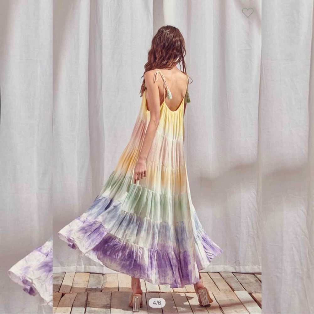 LAST ONE Rainbow Color Block Maxi - Picture 7 of 8